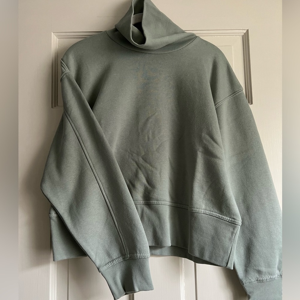 Zara Turtleneck Cropped Hoodie